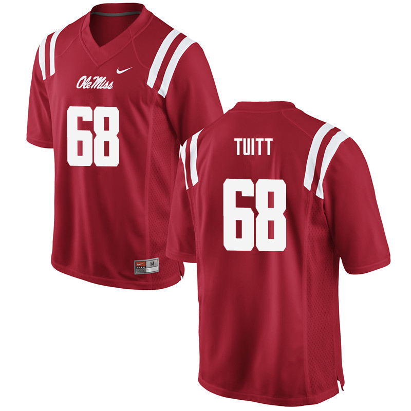Chandler Tuitt Ole Miss Rebels NCAA Men's Red #68 Stitched Limited College Football Jersey RLL5658EN